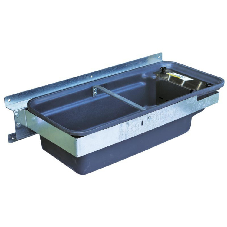 Abbeveratoio Polybac 75 M doppio con bordo a cordone e supporto di fissaggio La Gée Abbeveratoio Polybac 75 M doppio con bordo a cordone e supporto di fissaggio La Gée