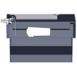 Abbeveratoio Polybac 72M doppio con bordo interno e supporto di fissaggio La Gée