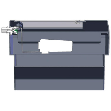 Abbeveratoio Polybac 72M doppio con bordo interno e supporto di fissaggio La Gée Abbeveratoio Polybac 72M doppio con bordo interno e supporto di fissaggio La Gée