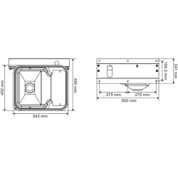 Abbeveratoio Polybac 30 M semplice con bordo a cordone e supporto di fissaggio La Gée