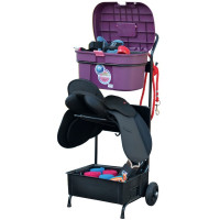 Carrello porta-sella con bauletto per la pulizia Box Colors La Gée Cioccolato scuro / pistacchio Marrone