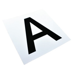 Set di adesivi con 12 lettere per targhe o pannelli da dressage La Gée