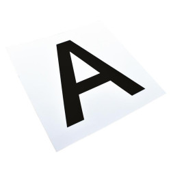 Set di adesivi con 12 lettere per targhe o pannelli da dressage La Gée