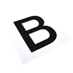 Set di adesivi con 12 lettere per targhe o pannelli da dressage La Gée