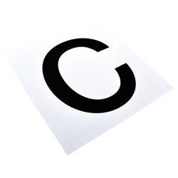 Set di adesivi con 12 lettere per targhe o pannelli da dressage La Gée