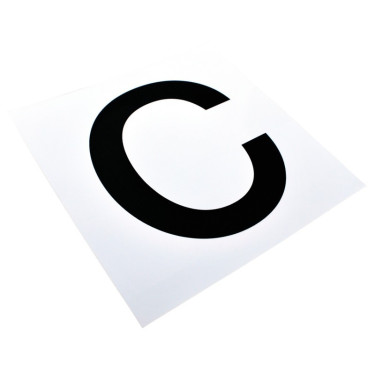 Set di adesivi con 12 lettere per targhe o pannelli da dressage La Gée