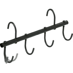 Gancio pieghevole completo Nero