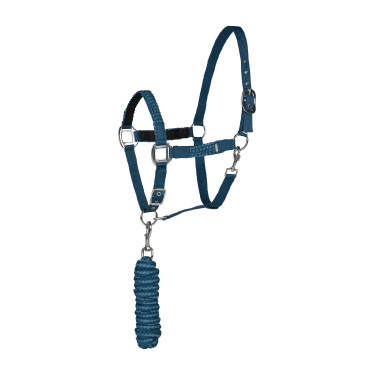 Set cavezza e lunghina Chicago Horze Blu laguna / blu Egeo Set cavezza e lunghina Chicago Horze Blu laguna / blu Egeo