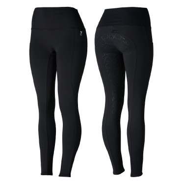 Leggings a vita alta con fondo in silicone integrale Gillian Horze donna Nero