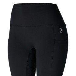Leggings a vita alta con fondo in silicone integrale Gillian Horze donna Nero