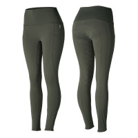 Leggings a vita alta con fondo in silicone integrale Gillian Horze donna Scarabeo verde kaki