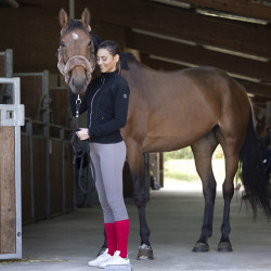 Giacca in pile Equithème Lena Nero