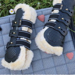 Ghette Proteck' Compet fodera in montone T de T Nero / naturale