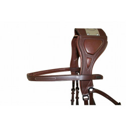 Briglia con ponte Chagall T de T Havana scuro Marrone