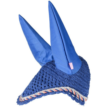Cuffia antimosche Imperial Riding Italy de Luxe Corallo blu / neon