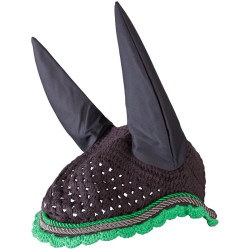 Cuffia antimosche Imperial Riding Italy de Luxe Grigio / verde neon