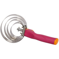 Curry comb metallica rotonda con manico Imperial Riding Papaya / calypso corallo Rosa Curry comb metallica rotonda con manico Imperial Riding Papaya / calypso corallo Rosa
