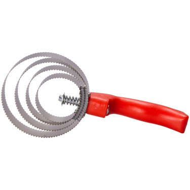 Curry comb metallica rotonda con manico Imperial Riding Rosso