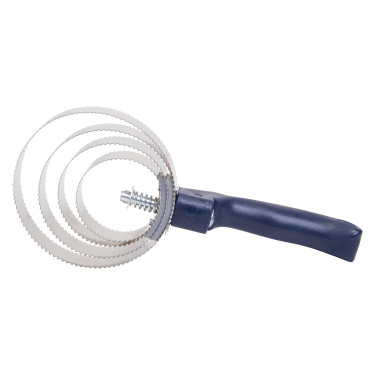Curry comb metallica rotonda con manico Imperial Riding Blu navy
