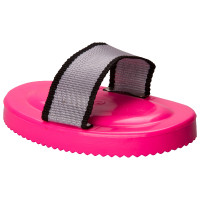Striglia in PVC con manico Imperial Riding Rosa neon Striglia in PVC con manico Imperial Riding Rosa neon