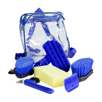 Set di toelettatura Horze (6 pezzi) Blu Set di toelettatura Horze (6 pezzi) Blu