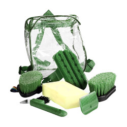Set di toelettatura Horze (6 pezzi) Verde