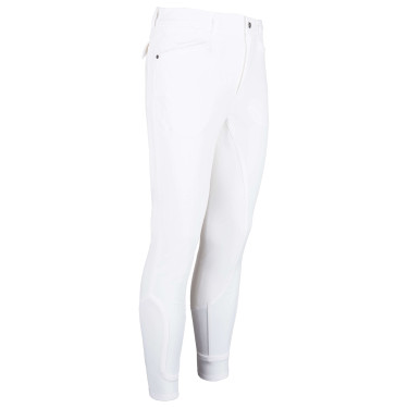 Pantaloni da equitazione Euro-Star Camillo FullGrip da uomo Bianco