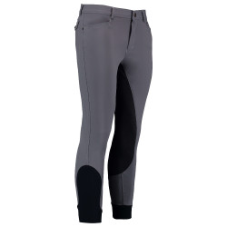 Pantaloni da equitazione Euro-Star Camillo FullGrip da uomo Titanio Grigio