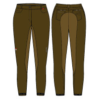 Pantaloni da equitazione Euro-Star Indigo Diamond Full Mocca Marrone