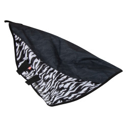 Copricollo anti-mosche e pioggia Imperial Riding Super-dry Carly Zebra nera Nero