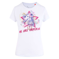 T-shirt divertente Imperial Riding Happy Unicorn