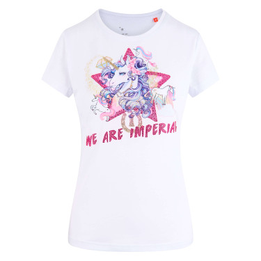 T-shirt divertente Imperial Riding Happy Unicorn