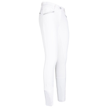 Pantaloni da equitazione Imperial Riding El Capone FullGrip Bianco