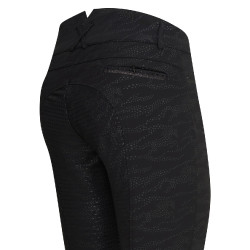 Pantaloni Imperial Riding El Capone a vita alta AOP FullGrip Zebra nera Nero