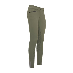 Pantaloni da equitazione Imperial Riding El Capone a vita alta FullGrip Esercito Kaki