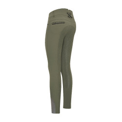 Pantaloni da equitazione Imperial Riding El Capone a vita alta FullGrip Esercito Kaki