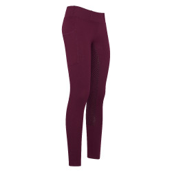 Leggings da equitazione HV Polo Luci FullGrip Bacca scura Rosso