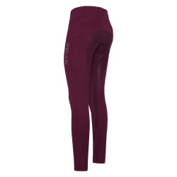Leggings da equitazione HV Polo Luci FullGrip Bacca scura Rosso