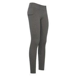 Leggings da equitazione HV Polo Luci FullGrip Castoro grigio Verde