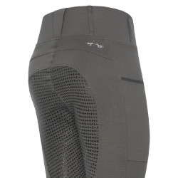 Leggings da equitazione HV Polo Luci FullGrip Castoro grigio Verde