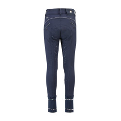 Pantaloni da equitazione HV Polo James Boys FullGrip Blu navy