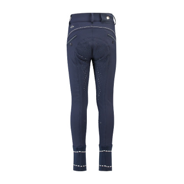 Pantaloni da equitazione HV Polo James Boys FullGrip Blu navy