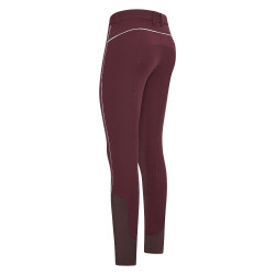 Pantaloni da equitazione HV Polo Lux invernali KneeGrip Bacca scura Rosso Pantaloni da equitazione HV Polo Lux invernali KneeGrip Bacca scura Rosso