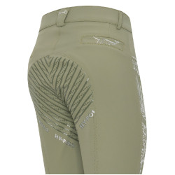 Pantaloni da equitazione HV Polo Marijn Palm Springs FullGrip Olio verde Pantaloni da equitazione HV Polo Marijn Palm Springs FullGrip Olio verde