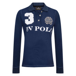Polo Favouritas EQ a maniche lunghe HV Polo Denim mélange Blu