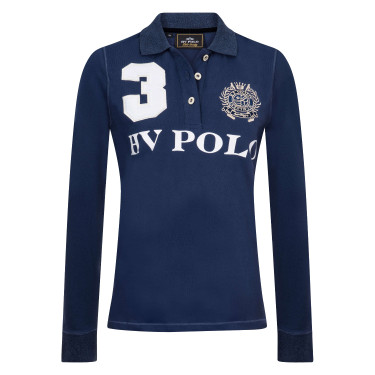 Polo Favouritas EQ a maniche lunghe HV Polo Denim mélange Blu