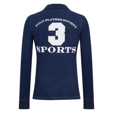 Polo Favouritas EQ a maniche lunghe HV Polo Denim mélange Blu