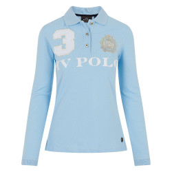 Polo Favouritas EQ a maniche lunghe HV Polo Blu ghiaccio