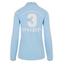 Polo Favouritas EQ a maniche lunghe HV Polo Blu ghiaccio