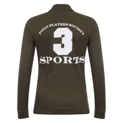 Polo Favouritas EQ a maniche lunghe HV Polo Esercito Kaki